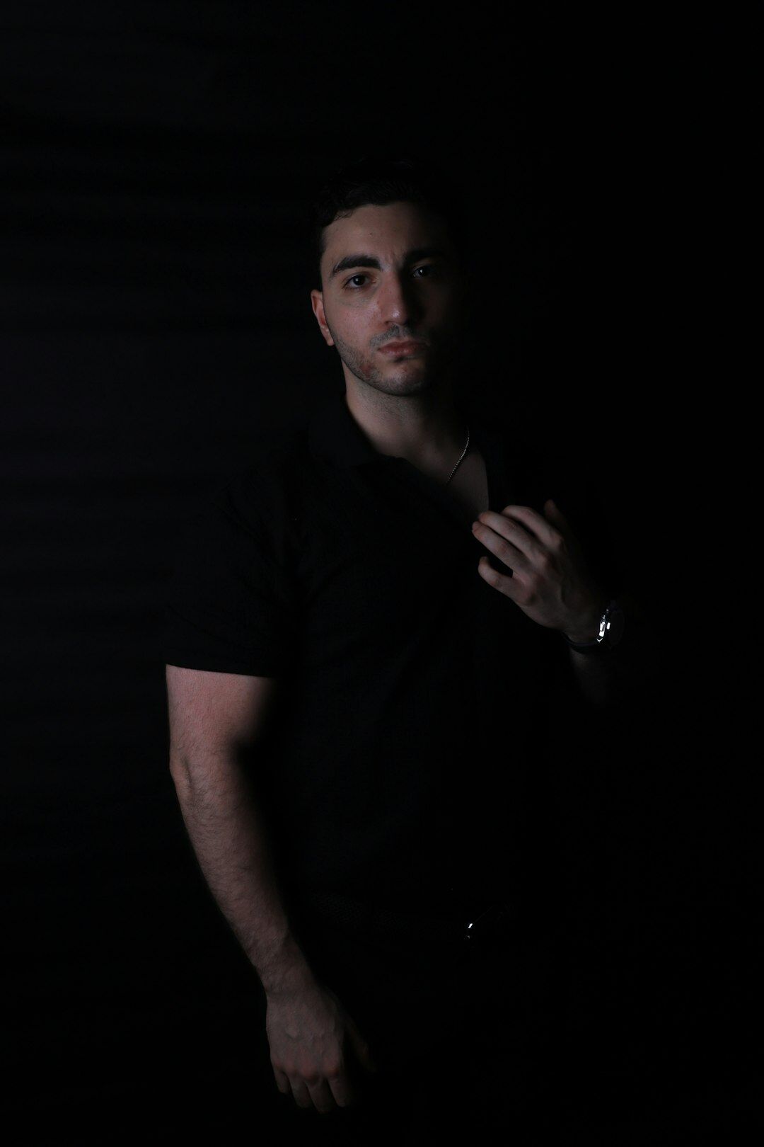 Studio portrait of a Uruguayan male entertainment reporter